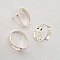 1 support bague ronde de 12 mm Argent N&deg;26