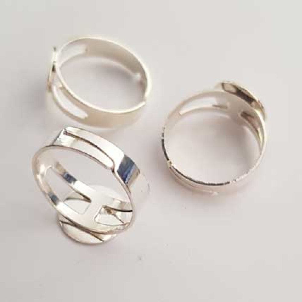1 support bague ronde de 12 mm Argent N&deg;26