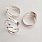 1 support bague ronde de 12 mm Argent N&deg;26