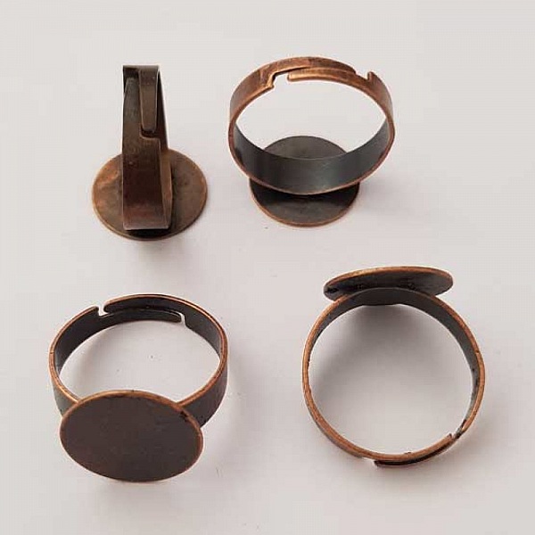 1 support bague ronde de 14.7 mm Bronze Cuivre N&deg;28