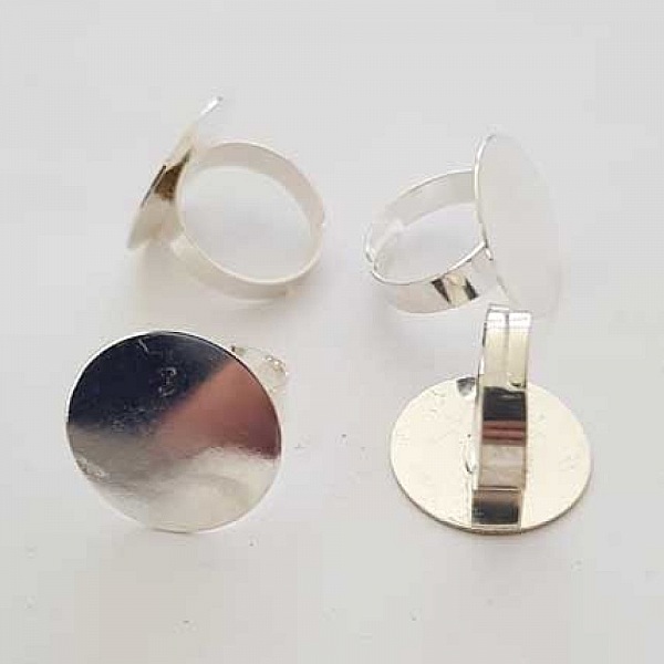 1 support bague ronde de 17 mm Argent N&deg;30