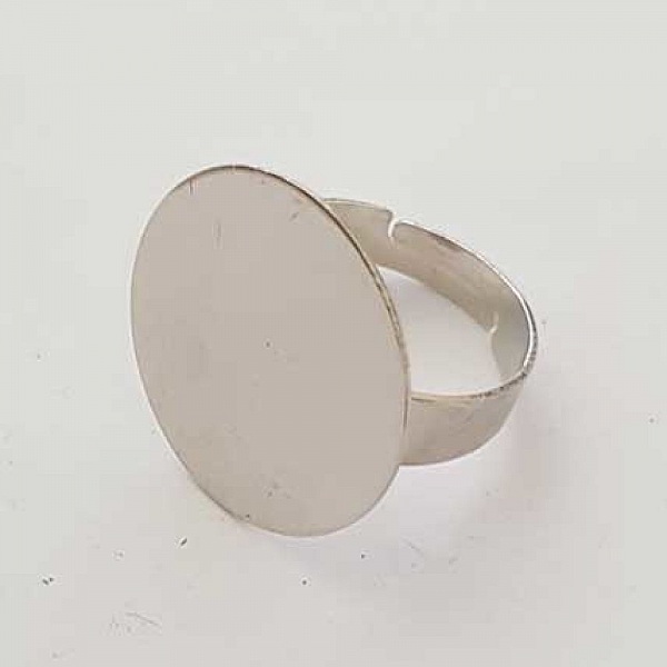 1 support bague ronde de 22 mm Argent N&deg;30