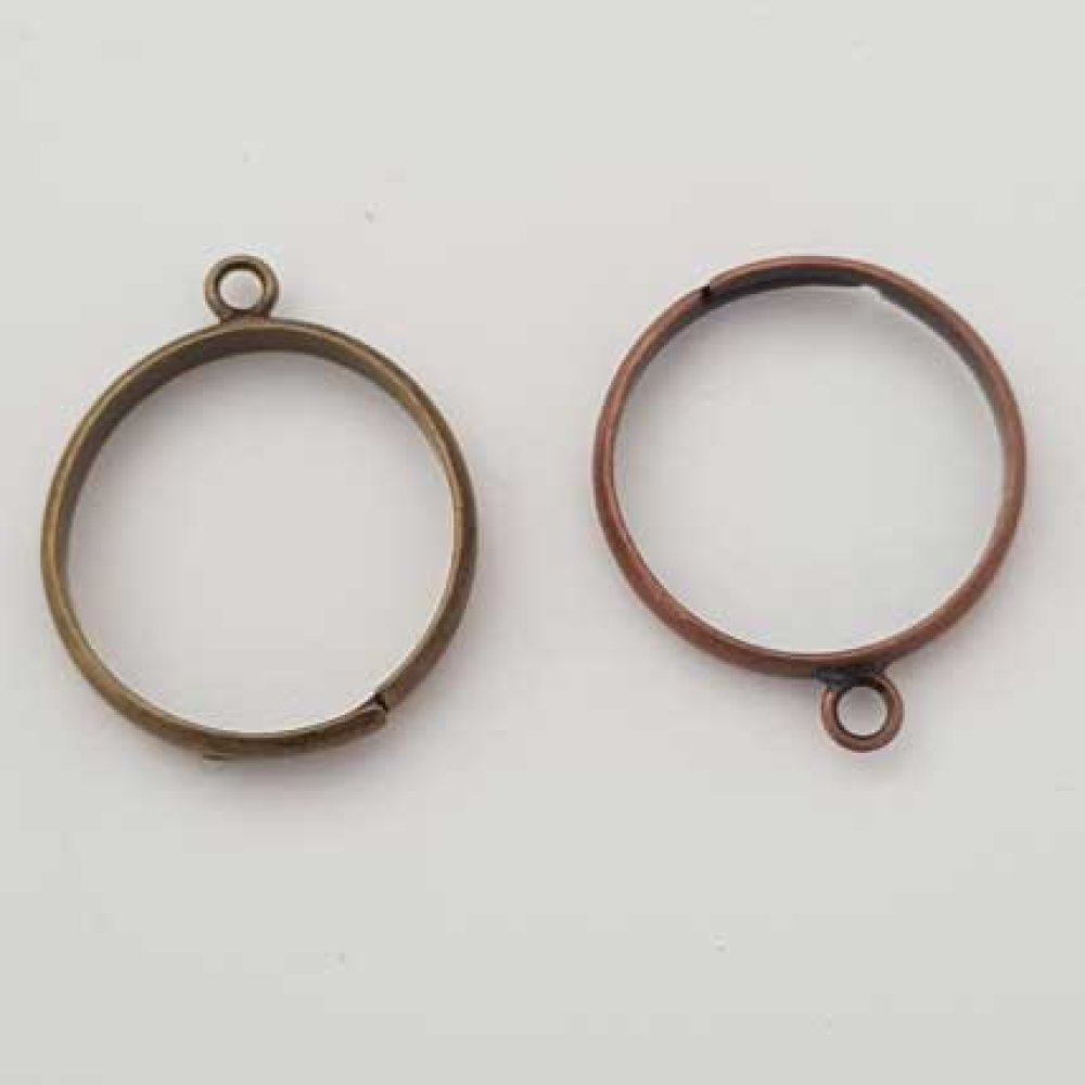 1 support bague r&eacute;glable 1 anneau Bronze N&deg;02