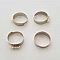 1 support bague r&eacute;glable 4 anneaux Argent N&deg;04