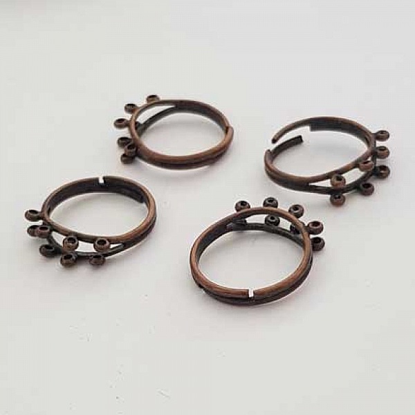 1 support bague r&eacute;glable 6 anneaux Bronze N&deg;03