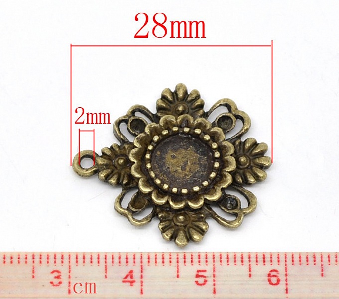 1 support cabochon 08 mm N&deg;06 Bronze