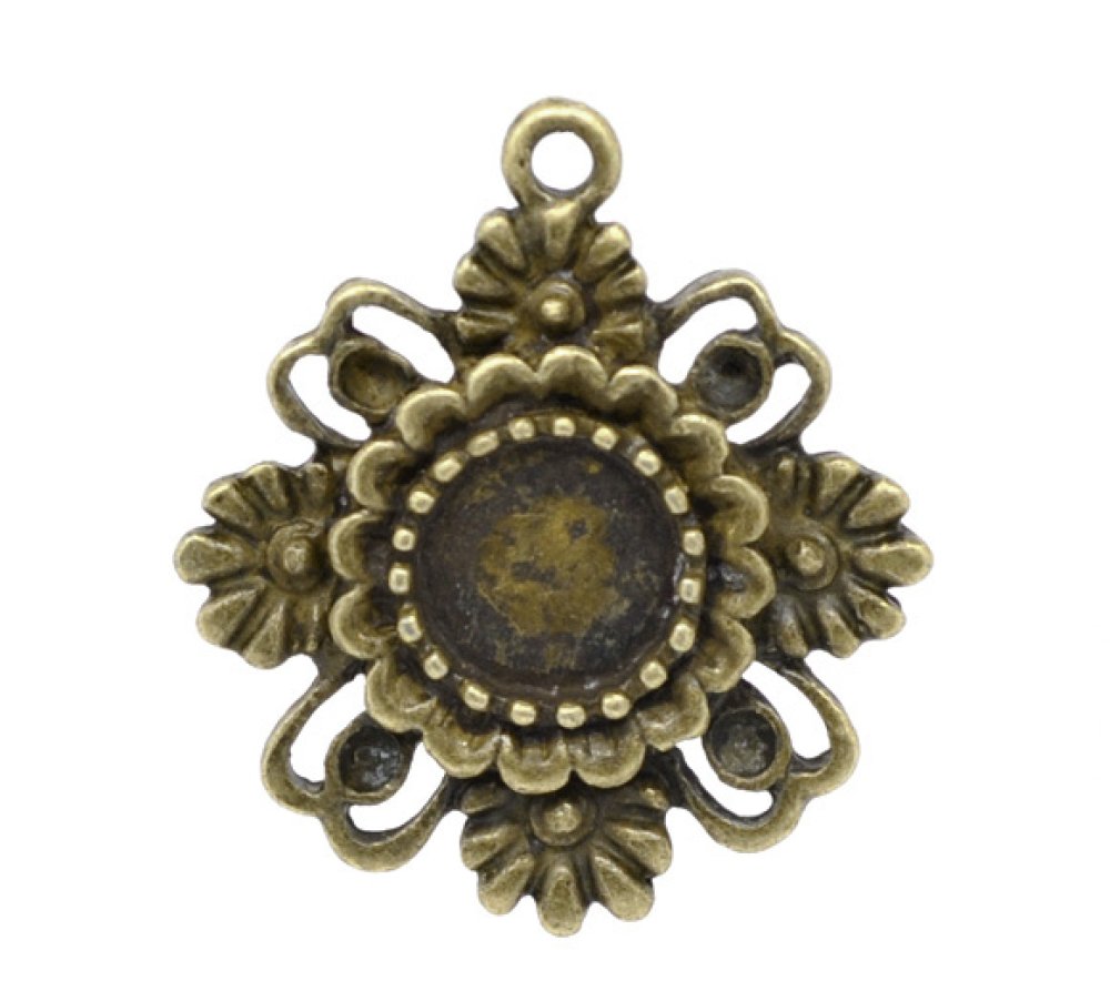 1 support cabochon 08 mm N&deg;06 Bronze