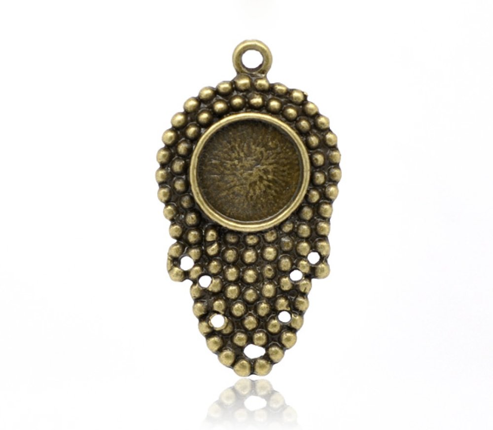 1 support cabochon 12 mm N&deg;09 Bronze
