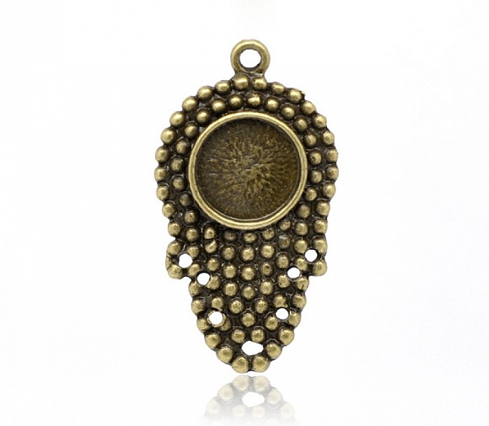 1 support cabochon 12 mm N&deg;09 Bronze