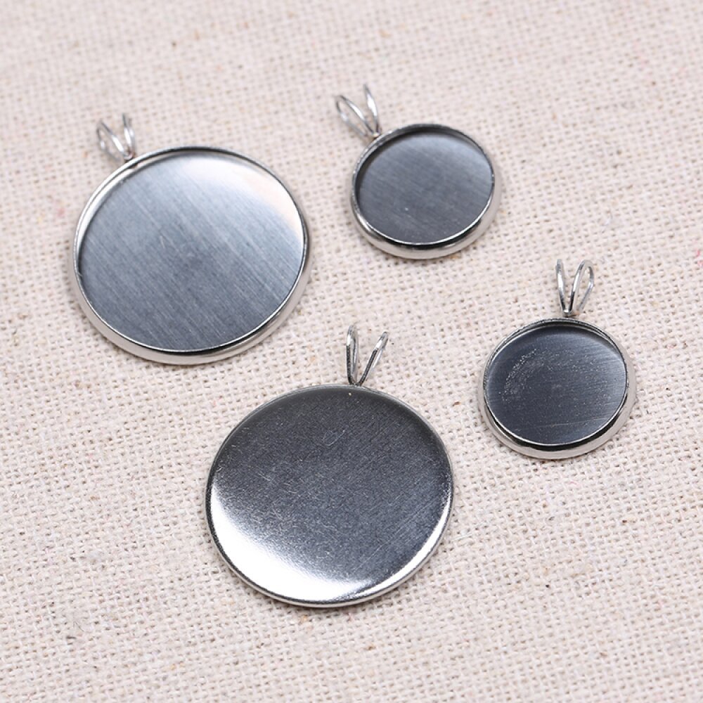 1 support cabochon 20 mm Acier Inoxydable N&deg;06