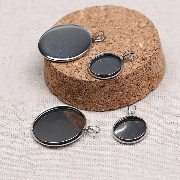 1 support cabochon 20 mm Acier Inoxydable N&deg;06