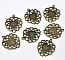 1 support cabochon Coeur N&deg;01 Bronze