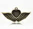 1 support cabochon Coeur N&deg;02 Bronze