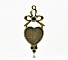 1 support cabochon Coeur N&deg;03 Bronze