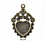 1 support cabochon Coeur N&deg;04 Bronze