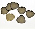 1 support cabochon Coeur N&deg;05 Bronze