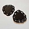 1 support cabochon C&oelig;ur N&deg;08 Noir