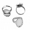 1 support cabochon bague de 13 x 18 mm Argent N&deg;08