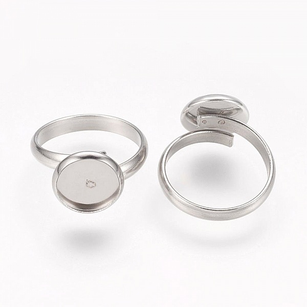 1 support cabochon bague de 14 mm Argent N&deg;05