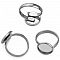 1 support cabochon bague de 12 mm Argent N&deg;05