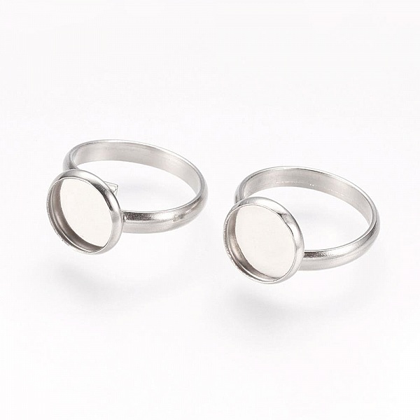 1 support cabochon bague de 12 mm Argent N&deg;05
