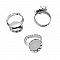 1 support cabochon bague de 12 mm Argent N&deg;07