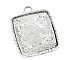 1 support cabochon carr&eacute; N&deg;02 Argent