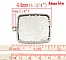 1 support cabochon carr&eacute; N&deg;02 Argent