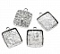 1 support cabochon carr&eacute; N&deg;02 Argent