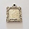 1 support cabochon carr&eacute; N&deg;04 Argent