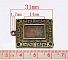 1 support cabochon rectangle N&deg;01 Bronze