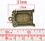 1 support cabochon rectangle N&deg;02 Bronze