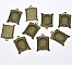1 support cabochon rectangle N&deg;02 Bronze
