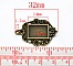 1 support cabochon rectangle N&deg;03 Bronze