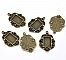 1 support cabochon rectangle N&deg;03 Bronze
