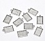 1 support cabochon rectangle N&deg;04 Argent