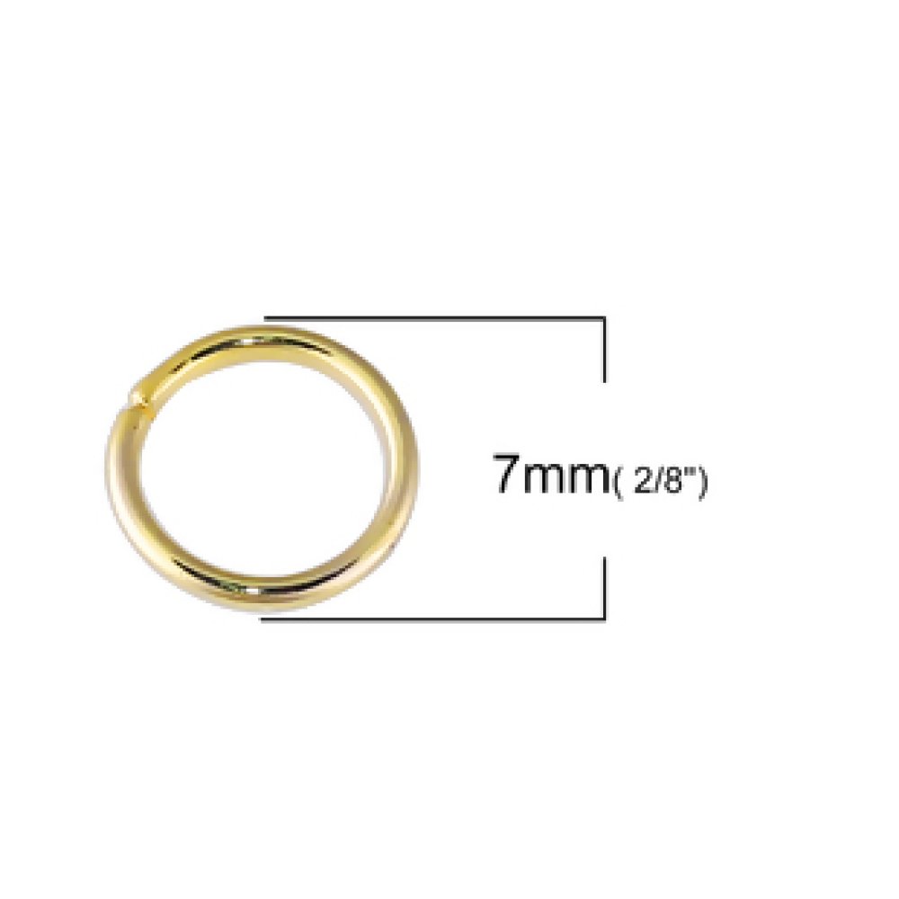 20 Anneaux de jonction ouvert 07 mm Dor&eacute;