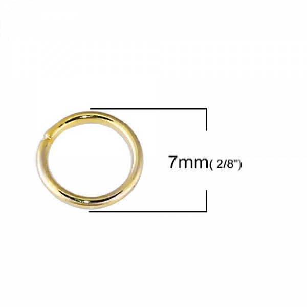 20 Anneaux de jonction ouvert 07 mm Dor&eacute;
