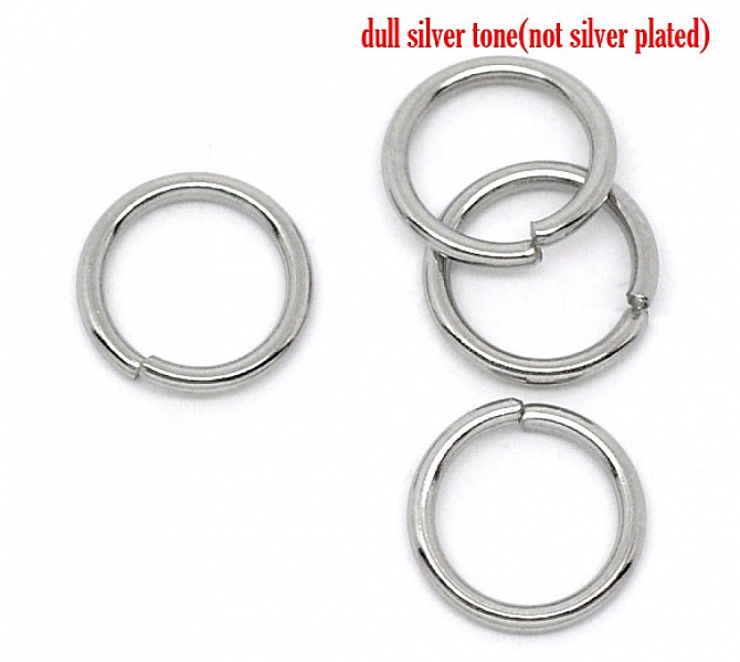 20 Anneaux de jonction ouvert 07 mm Argent Vieilli