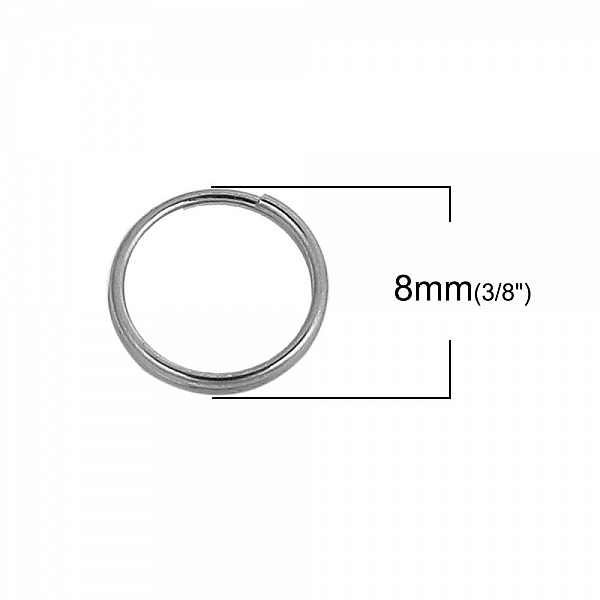 20 Anneaux de jonction double 08 mm Inoxydable