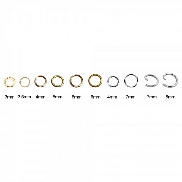 20 Anneaux de jonction ouvert 04 mm Inoxydable N&deg;01-02