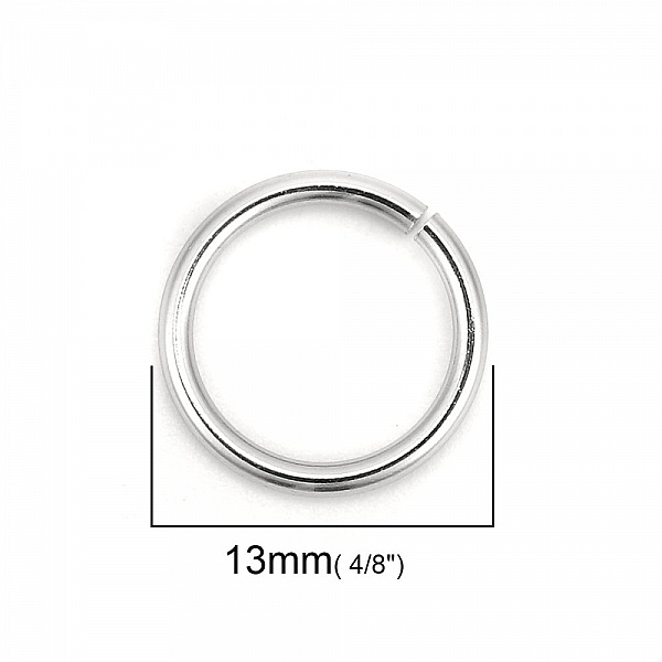 20 Anneaux de jonction ouvert 13 mm Inoxydable
