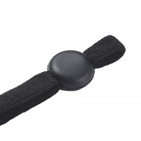 20 Bandes &eacute;lastiques cordons Noir avec Boucle R&eacute;glable pour Masques.