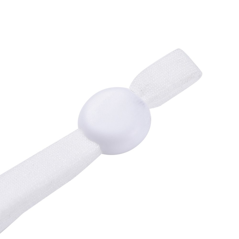 20 Bandes &eacute;lastiques cordon Blanc avec Boucle R&eacute;glable pour Masque.