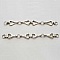 20 Cm De Chaine style Mors &agrave; Cheval en Zamak N&deg;01 Argent