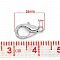 20 Fermoirs Mousqueton 16 x 09 mm.