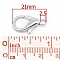 20 Fermoirs Mousqueton 21 x 12 mm.