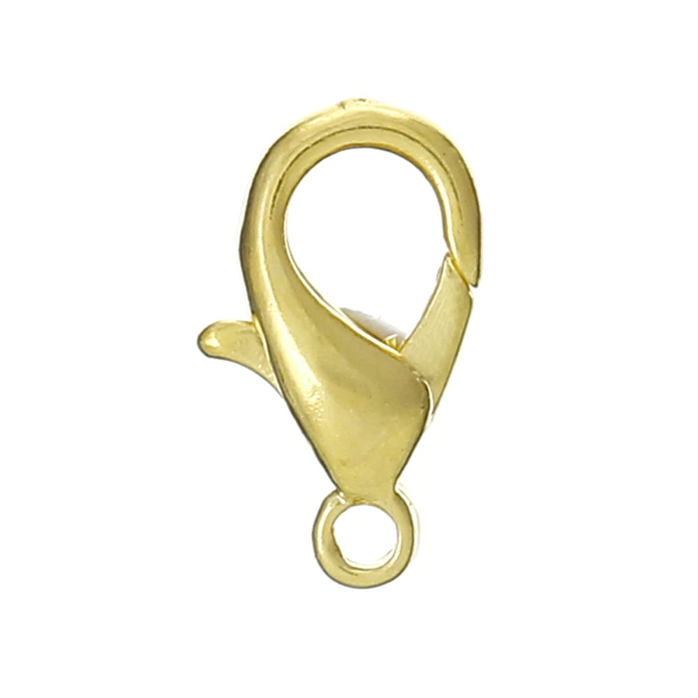 20 Fermoirs Mousqueton 10 x 06 mm dor&eacute;