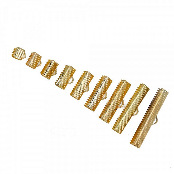 20 Fermoirs griffe 10 x 8mm Dor&eacute;