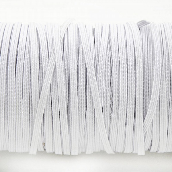 20 M&egrave;tres Elastique masque plat 5 mm BLANC N&deg;02